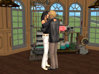 Benjamin and Kaylynn embrace
