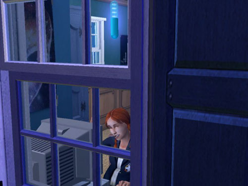 Candice at the computer.