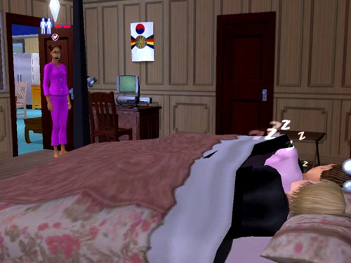 Christy catches Sandy in bed with Brandi