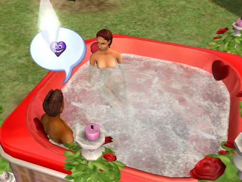 Damion and a nude Lyndsay discuss woohoo in the tub