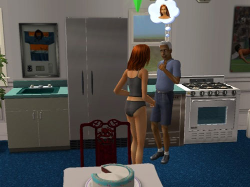 Damion as an elder, being admired by Lucy