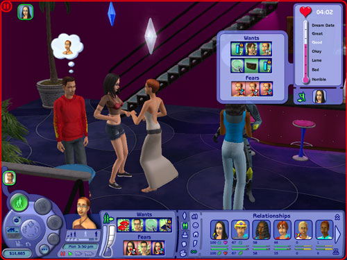 The Sims 2 console during the date in question The Sims 2 console during the date in question