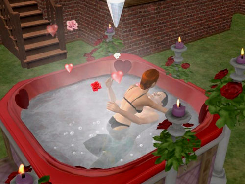 Eleanor and Kennedy frolic in the Love Tub