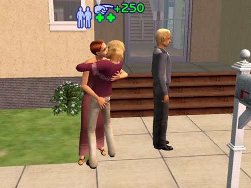 Eleanor grabs George; right out there on the sidewalk in front of everyone!