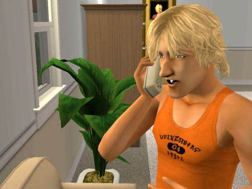 George on the phone in his last moments of youngadulthood