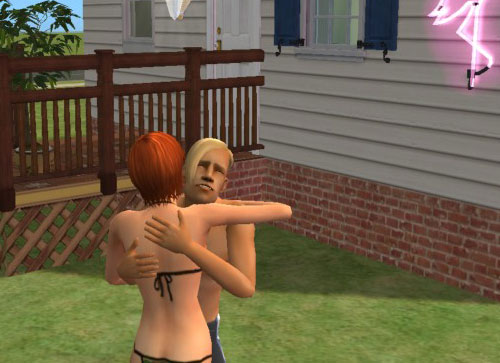 Gina hugs Taylor
