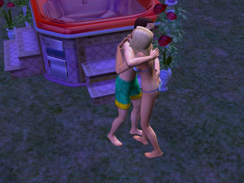 A warm and scantily-clad hug A warm and scantily-clad hug