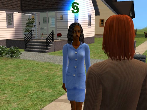 Ivy thinks about money while talking to some mysterious redhead by the curb