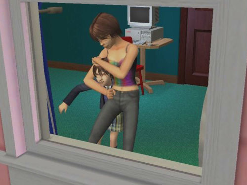 Teenage Jan noogies child Jen Teenage Jan noogies child Jen