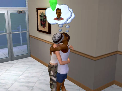 Joan and Damion kissing