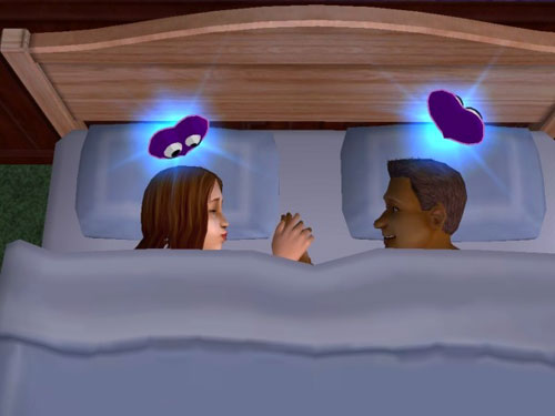 Joan and Damion between the sheets