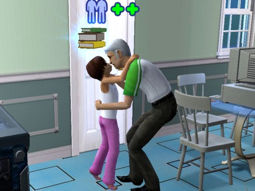 Jan or Jen kisses John after learning to do homework
