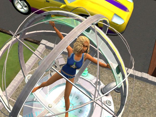 Katelyn enjoying the Sphere in her undies