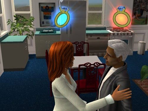 Lucy with a good memory of engagement; Damion with a bad one