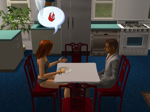 Lucy talking to Damion about the joys of parenthood