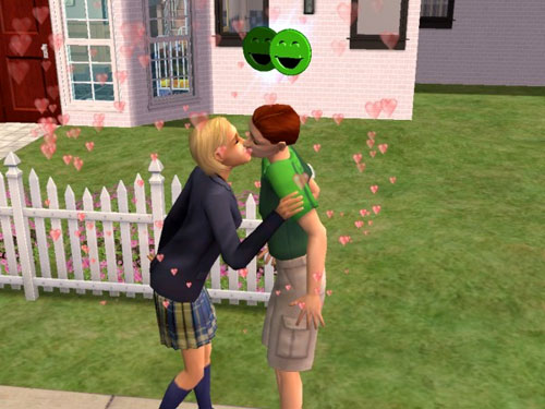 Olivia and Justin, the first kiss