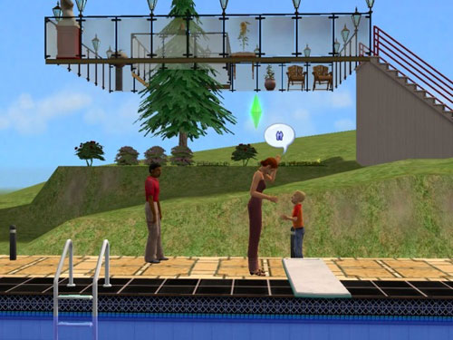 The amazing floating platform at The Pool