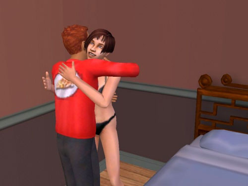 Remington and Melissa hug