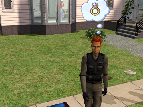Remington is off to work, thinking about engagement rings Remington is off to work, thinking about engagement rings