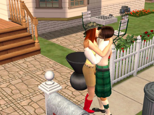 Brandon and Sally kiss goodbye Brandon and Sally kiss goodbye