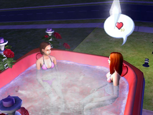 Sally and Joanne in the tub