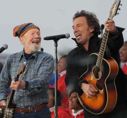 Pete and some guy at the inauguration celebration thing